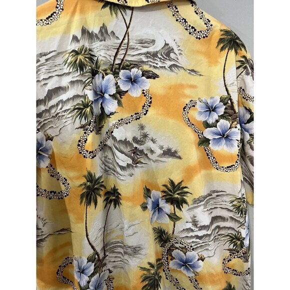 toucan dance Hawaiian shirt floral men size Large - Picture 10 of 11